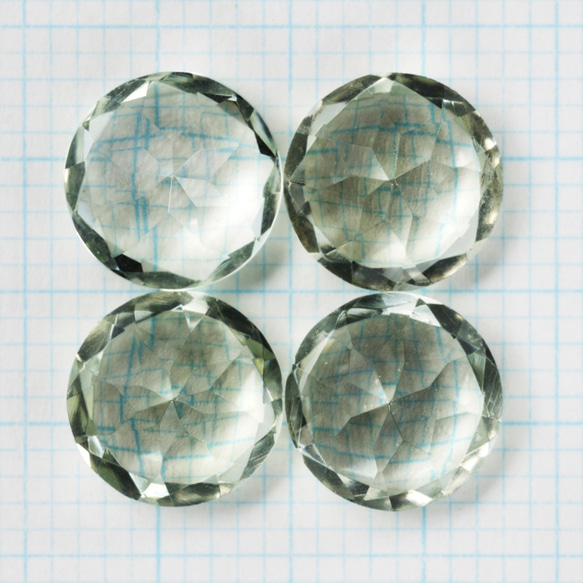 １粒売り　大粒宝石質グリーンアメジストAAA　ルース　ラウンドファセットカット8mm 3枚目の画像
