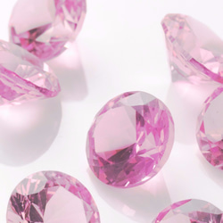 ピンクサファイヤ2粒売り　シンセティックルース　６㎜ 2枚目の画像