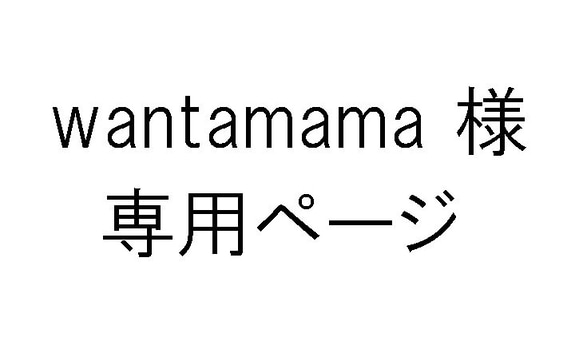 wantamama様　専用ページ 1枚目の画像