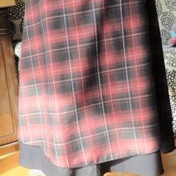 アムンゼンチェックの巻きスカート　フリーサイズ　送料無料 3枚目の画像