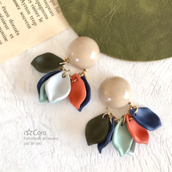 花びら イロとりどり♢ 2way  earring 1枚目の画像