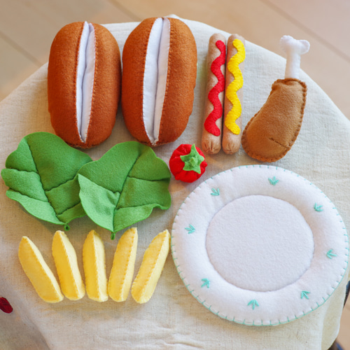 フェルトトイ☆ホットドッグランチセット おもちゃ・人形 Fuwanco 通販