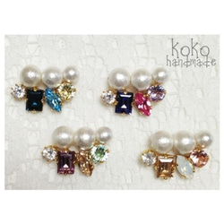 4 color bijou earcuff 1枚目の画像