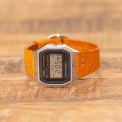 g HERMES 使用線 ♪ 卡西歐 A158 獨家亞利桑那皮革皮帶手錶 Chipkashi 第2張的照片