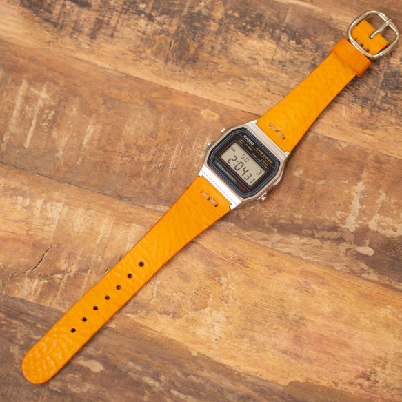 g HERMES 使用線 ♪ 卡西歐 A158 獨家亞利桑那皮革皮帶手錶 Chipkashi 第1張的照片
