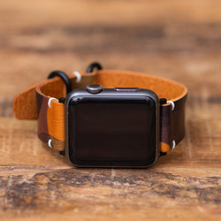 AW7 自然迷彩意大利皮革錶帶適用於 Apple Watch Series 7 兼容 第1張的照片