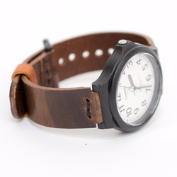 6 チプカシ カモフラ CASIO ワイドフェイス レザー 革ベルト 腕時計 迷彩 カモフラージュ 2枚目の画像