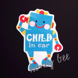 【新型ロボ】child in car マグネット 2枚目の画像