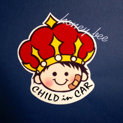 【little prince】child in car シール 2枚目の画像