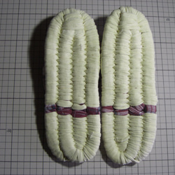 手編み布ぞうり　自然素材　わら縄芯 5枚目の画像