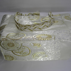 着物帯バッグ　桝形定紋文様　「天神祭」　C１６４ SOLD OUT 3枚目の画像