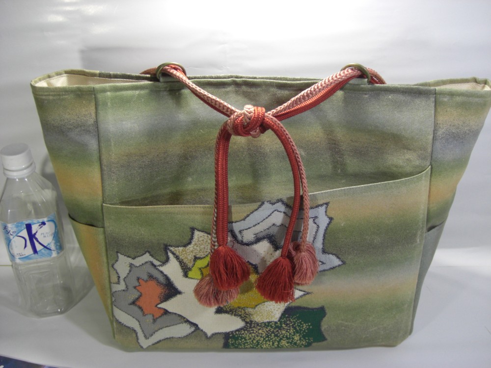 着物帯バッグ　幾何学紋様　「侘・寂」　C17９