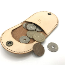 【選べるカラー・名入れ無料】シンプルコインケースver1/coin purse 牛ヌメ革  (ch006) 1枚目の画像