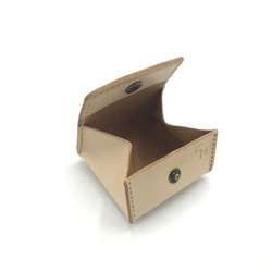 【選べるカラー・名入れ無料】BOX型コインケース(小)　ボックス型小銭入れ　牛ヌメ革  (ch005) 6枚目の画像
