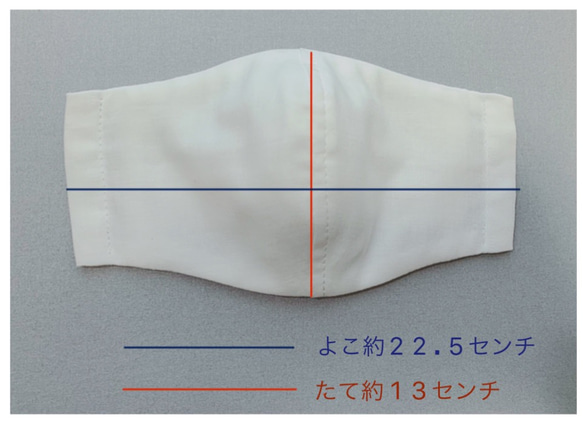 【大人立体白マスク】国産ダブルガーゼ３重使い　ワイヤー入り・フィルターポケット付き 5枚目の画像