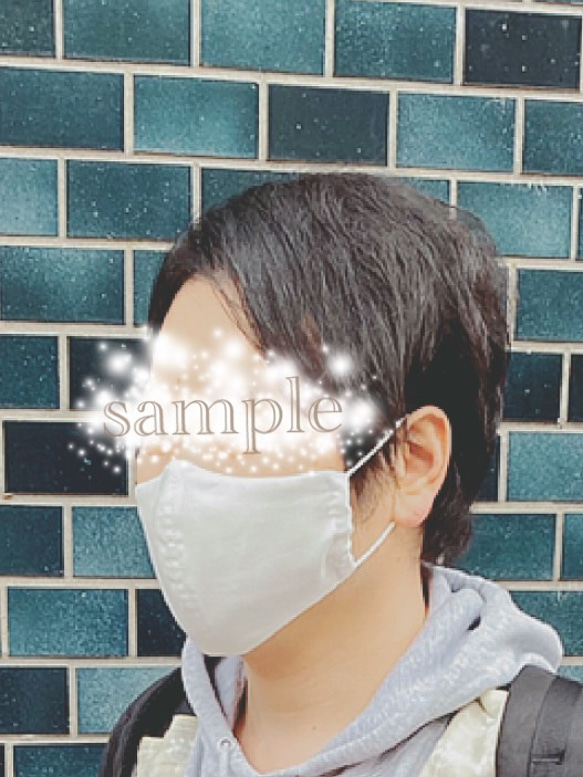 【大人立体白マスク】国産ダブルガーゼ３重使い　ワイヤー入り・フィルターポケット付き 8枚目の画像