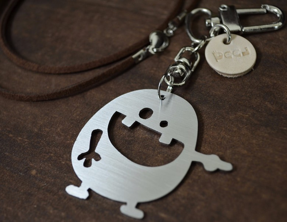 "Ha Ha Ha" Stainless Steel Keychain Valentine's Day 2枚目の画像