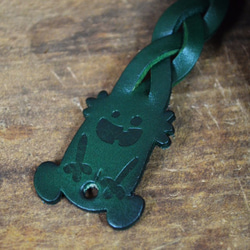 【Peej】'Outie' Leather Bracelet / Green 2枚目の画像