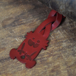 【Peej】'Outie' Leather Bracelet / Red 1枚目の画像