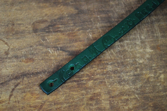 【Peej】Classic Character Double Wrap leather Bracelet / Green 3枚目の画像