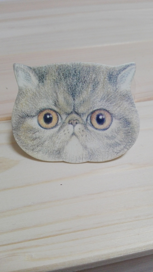 猫の顔型メッセージカード　19 1枚目の画像
