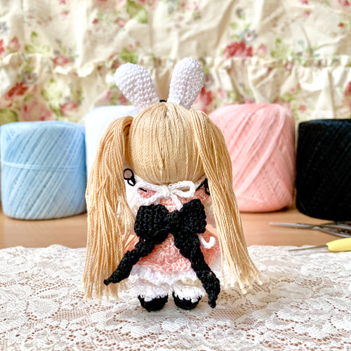 あみぐるどーるプチサイズ デザイナーズプロジェクト*うさ耳エプロン