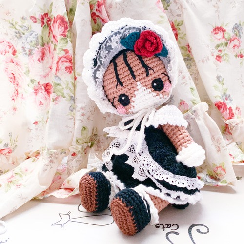 あみぐるみの着せ替え人形*猫シリーズ*スペシャルバージョン！大きな