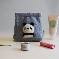 ぱんだポーチ　小さなメッセージカード付　再販　Creema限定　送料無料 3枚目の画像