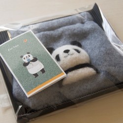 ぱんだポーチ　小さなメッセージカード付　再販　Creema限定　送料無料 6枚目の画像