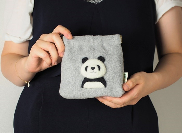 ぱんだポーチ　小さなメッセージカード付　再販　Creema限定　送料無料 5枚目の画像