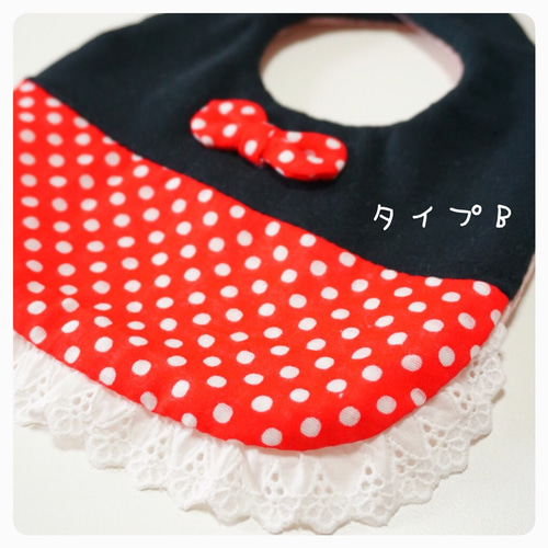 ミニーちゃん風スタイ スタイ・よだれかけ nicotomo 通販 2791732