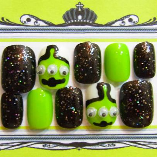 エイリアン 目玉がぐるぐる動く ネイルチップ ！！ その他