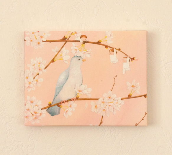 絵画パネル：桜かんむり 2枚目の画像