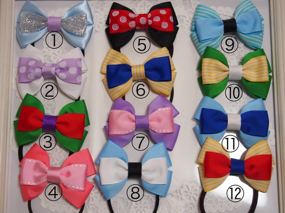 ディズニープリンセス風リボン♡キッズヘアゴム♡2個セット ヘアゴム