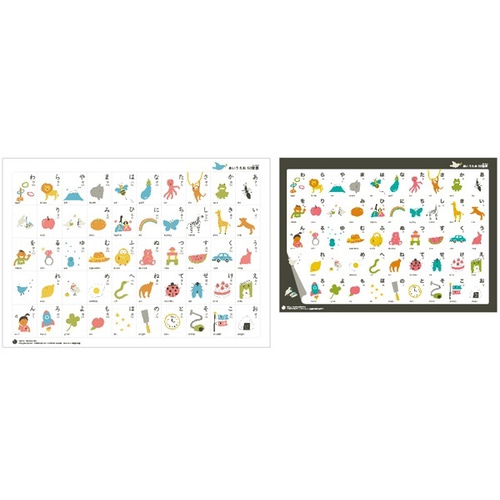 ポスター 「あいうえお50音表／B3・教科書体・やわらかい色版」 雑貨