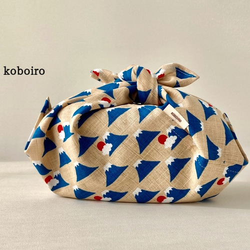 和Desu ❤︎ 2WAYあずま袋（お弁当入れ）＊ 富士山/ベージュ 弁当袋