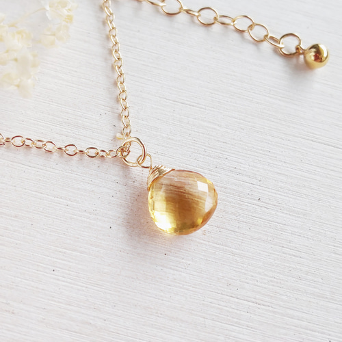 ⭐︎【天然】シトリン ネックレス 11g Lucianna ブラジル産 カット シトリン シルバーネックレス