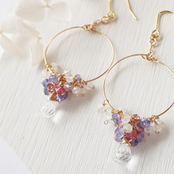 14kgf零れ落ちる宝石☆ピンクトルマリン、タンザナイト