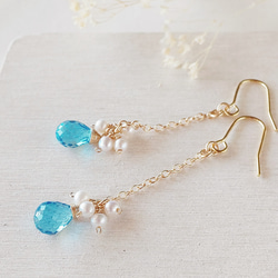 14kgf ルビーとトルマリンのピアス✨ 14kgf*ルビーとトルマリンクォーツのピアス／イヤリング*天然石