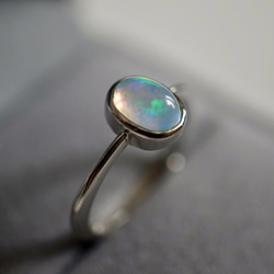 ITS：102【戒指系列・Opal・歐泊・蛋白石】925銀戒指。附精美包裝盒。 第4張的照片