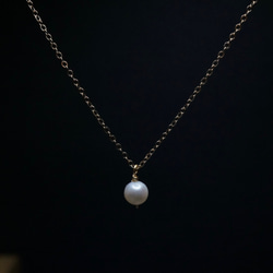ITS-N113【14KGF項鍊・天然寶石・珍珠】珍珠項鍊1條。 第4張的照片