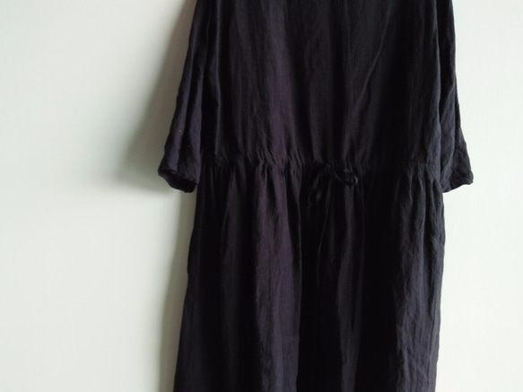 フェリス＆まとめ[2ドレス巾着]黒リネン 10枚目の画像