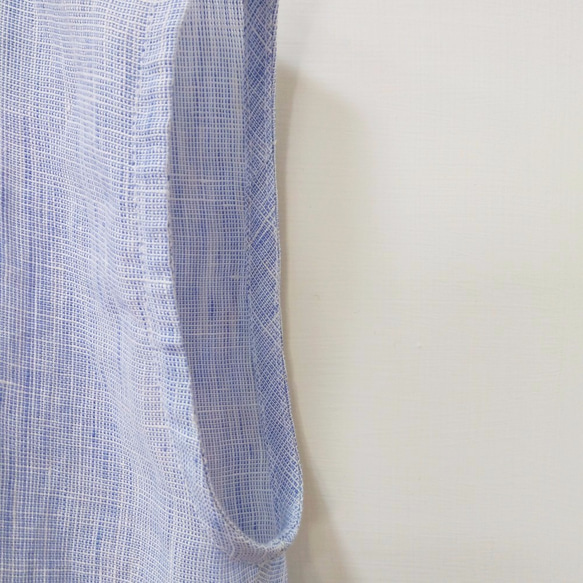 Feliz & Recap [ 海洋小口袋衫 ]亞麻  藍白混色 第4張的照片