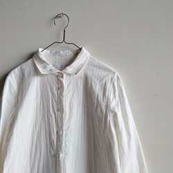 Feliz & Recap [ 長版緹花襯衫 ] 雙層棉紗 白 / 秋冬款 第7張的照片