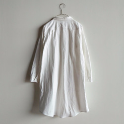 Feliz & Recap [ 長版緹花襯衫 ] 雙層棉紗 白 / 秋冬款 第8張的照片