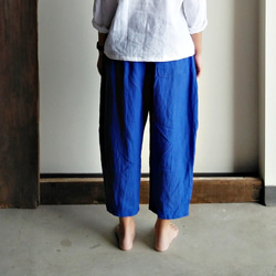 Feliz＆Recap [Pumpy Cropped Pants]リネンブルー/シックリネン 6枚目の画像