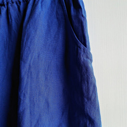 Feliz & Recap [ 胖胖低檔八分褲 ] 亞麻 藍 / 厚麻 第9張的照片