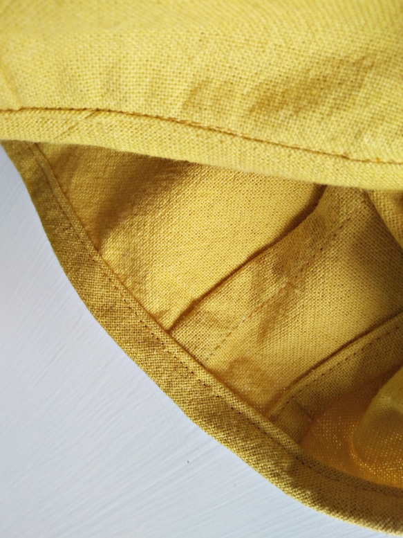 Feliz & Recap [ 寬版縮口八分褲 ] 黃 純棉 第10張的照片