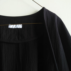 Feliz & Recap [ 寬袖開襟外套 ] 純棉(厚)  黑 第9張的照片