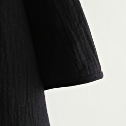 Feliz & Recap [ 寬袖開襟外套 ] 純棉(厚)  黑 第10張的照片